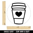 thumbnail image 2 of Cute Coffee Lover Traveling Mug Cup Tea Hot Chocolate Self-Inking Rubber Stamp Ink Stamper - Black Ink - Mini 1/2 Inch, 2 of 7
