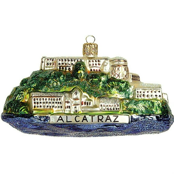 Alcatraz California Polish Glass Christmas Ornament Made in Poland Decoration