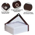 thumbnail image 2 of SHANNA Waterproof Clear Tarp Heavy Duty Rainproof Outdoor Garden Cover Tarpaulin for Plant Chicken Coop Camping 3m x 3m（118.11 * 118.11 in）, 2 of 8
