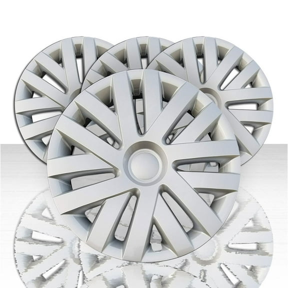 Set of 4 16" 7 Double Spoke Wheel Covers for 2010-2014 Volkswagen Jetta - Silver
