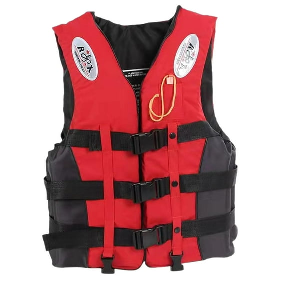 jinwen Swim Jacket Sports Gear Portable Life Suit Vest for Drifting Boating Sailing S Red S