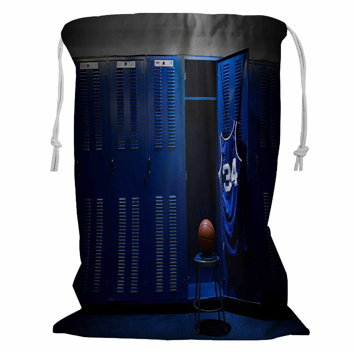 ABPHQTO Basketball Locker Room Spotlight Ball Locker Storage Basket