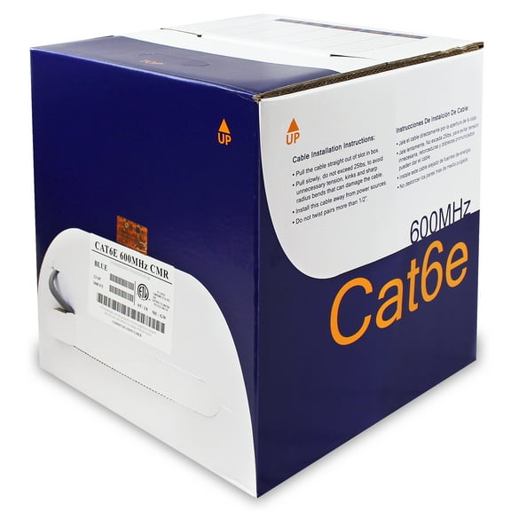 ACCL 1000Ft Cat.6 Solid Wire Bulk Cable Gray CMR, 1 Pack