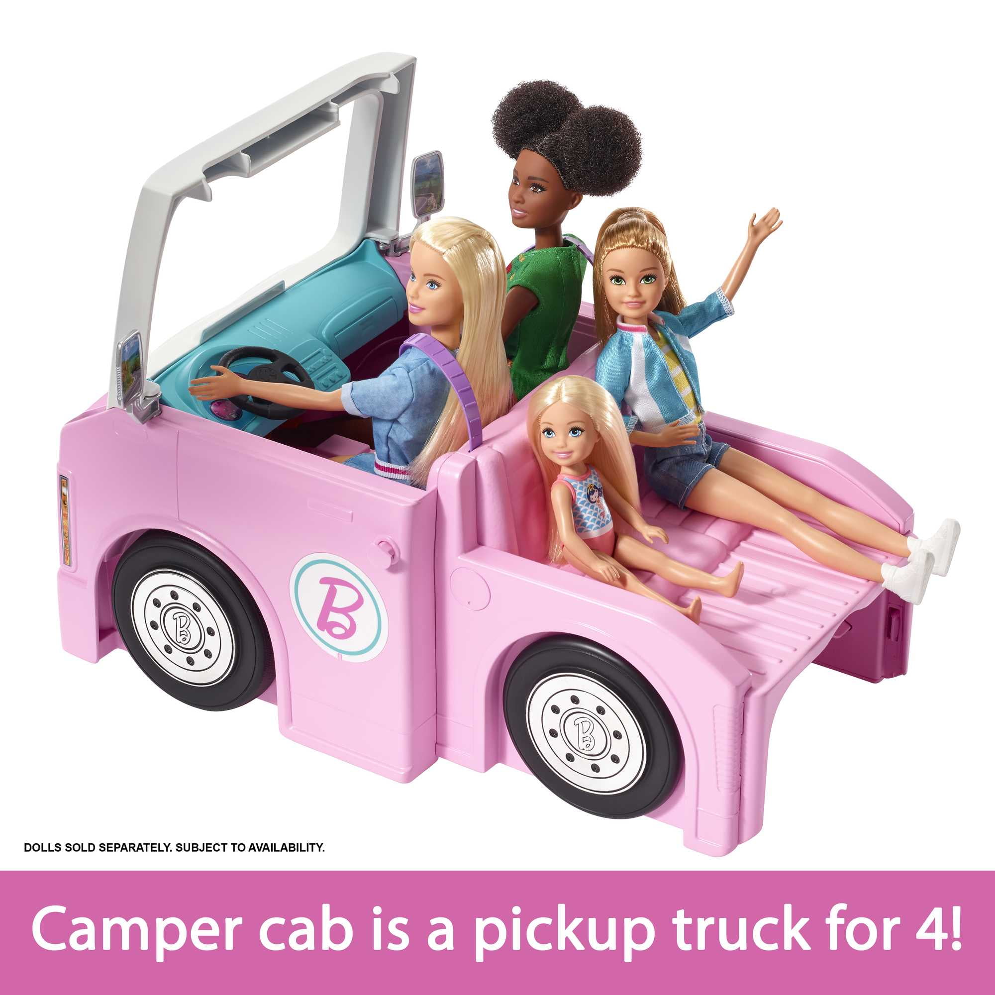 Barbie 3-in-1 DreamCamper Playset (Truck, Boat and House) with Pool and 50  Accessories 