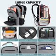 thumbnail image 2 of Mochila de viaje para portátil SDYSM de 45 L con carga USB de 17,3", color gris, 2 of 7