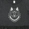 thumbnail image 4 of Inktastic Tribal Wolf Head Girls Toddler Dress, 4 of 5