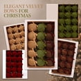 thumbnail image 5 of QLUEWX 15Pcs Christmas Velvet Bow Bauble Ornament Set, Shatterproof Christmas Ball Hanging Decorations for Tree Holiday Decor (Mixed), 5 of 5