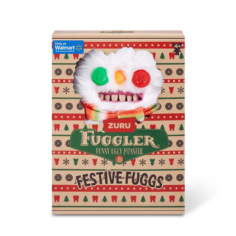 Fuggler Festive Fuggs 9 inch (Snowman) Soft Plush, Ugly Monster