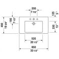 thumbnail image 4 of Duravit 0329850087 Vero 33-1/2" Ceramic Bathroom Sink for Vanity, Wall Mounted o, 4 of 4