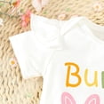 thumbnail image 7 of Youmylove Girls Easter Short Sleeve Letter Printed Romper Bodysuits Shorts Outfits Stylish Streetwear, 7 of 7