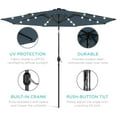 thumbnail image 5 of Best Choice Products 10ft Solar LED Lighted Patio Umbrella w/ Tilt Adjustment, UV-Resistant Fabric - Slate Blue, 5 of 7