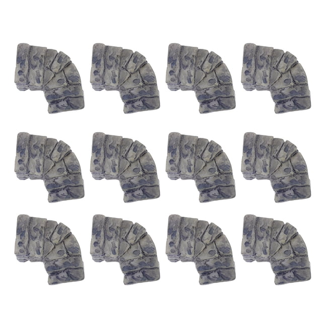 Raindrops Pierres de Jardin 12 Pcs en Résine Grise pour Décoration de Jardin Extérieur