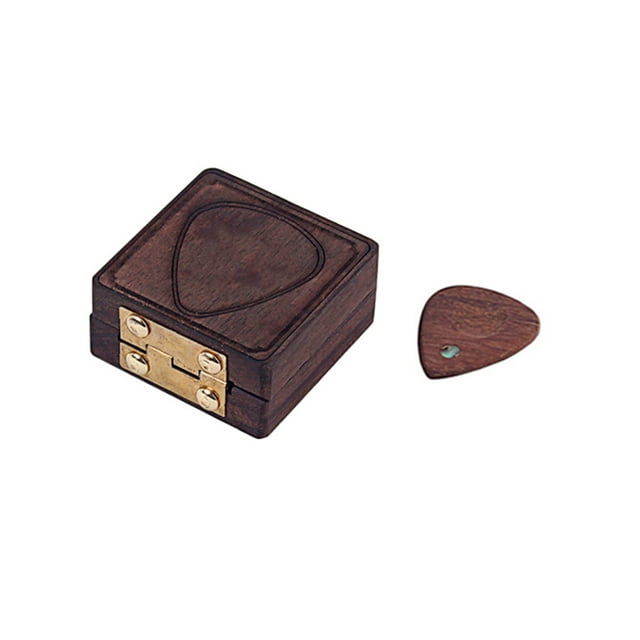 Yuarrent Púa de guitarra acústica con caja de almacenamiento, accesorio Musical delicado, estuche de púas de grano, regalos para guitarrista, piezas de Accesorios para instrumentos musicales Yuarrent OD024643-00