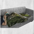 thumbnail image 6 of Yosemite Soft Flannel Fleece Blanket, Vernal Fall Yosemite National Park Alpine Forest Rocks Wild Natural Scenic Photo, Cozy Plush for Indoor and Outdoor Use, 50" x 70", White Green, by Ambesonne, 6 of 6