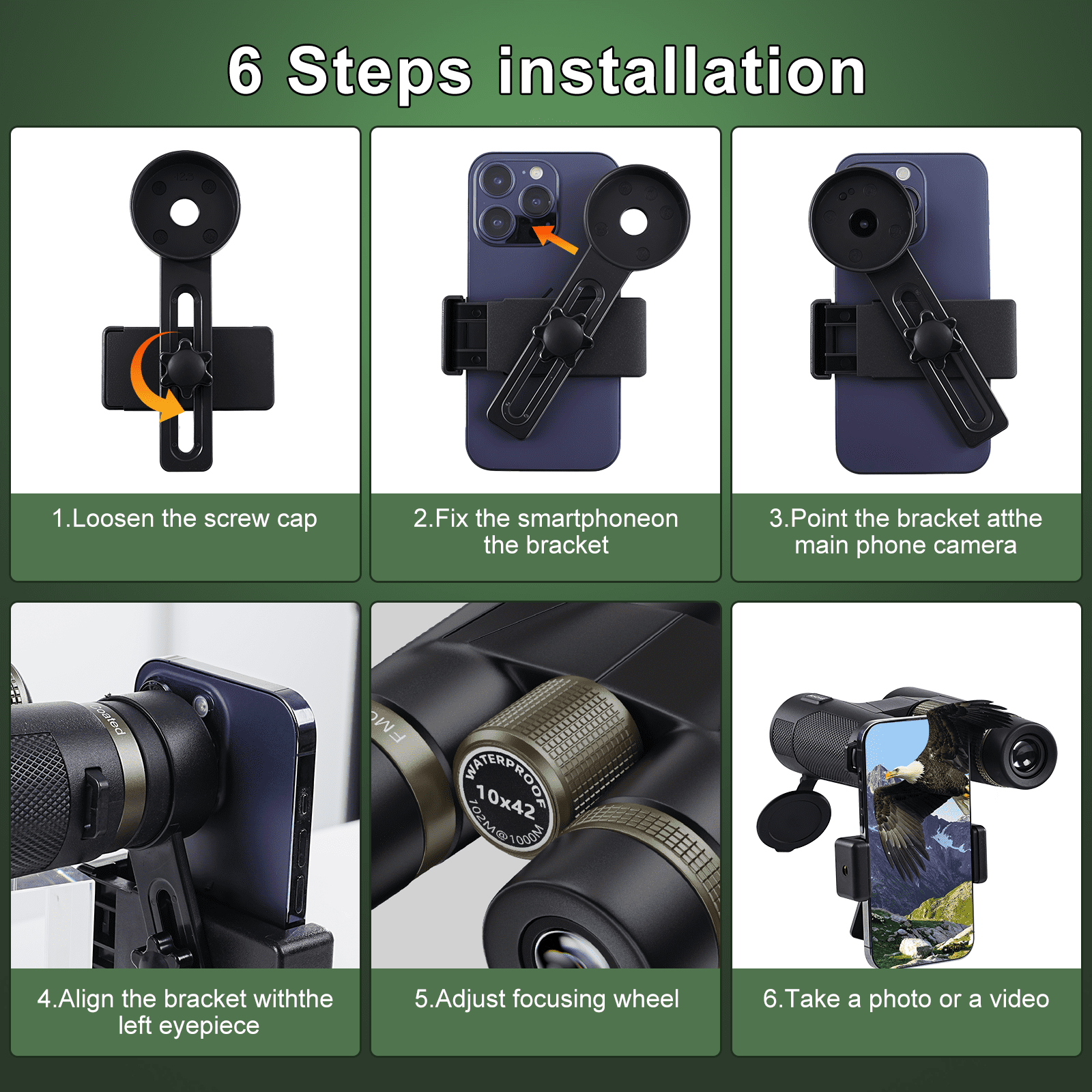 SUNOYAR 10x42 ED Binoculars for Adults, HD Professional Binoculars with Extra-Low Dispersion Glass, BAK4 Prism, Waterproof Binoculars with Phone Adapter & Case for Bird Watching, Hiking, Travel