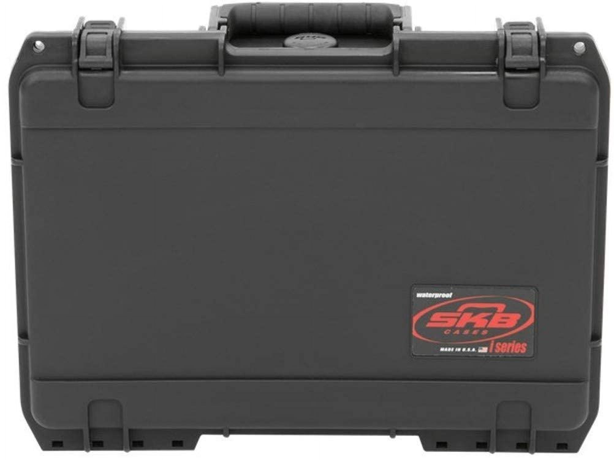 SKB iSeries 12"x8"x3" Black Firearm Case with Cubed Foam, Waterproof, Durable Gun Case (3i-1208-3B-C)