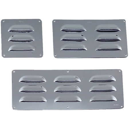 

Perko 0335009DP Chrome Plated Brass 8 x 3 Louver Vent