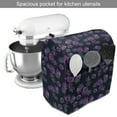 thumbnail image 2 of Floral Stand Mixer Cover, Colorful Ornamental Lily Poppy Like Flowers Pattern on Dark Toned Backdrop, Kitchen Appliance Organizer Bag Cover with Pockets, 5 Quarts, Dark Purple Fuchsia, by Ambesonne, 2 of 4