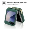 thumbnail image 5 of Allytechgroup Stylish Galaxy Z Flip 6 Case Wallet, Shockproof Phone Case for Samsung Galaxy Z Flip 6 Convenient and Functional Zipper Pocket Case with Detachable Crossbody Shoulder Strap, Green, 5 of 14