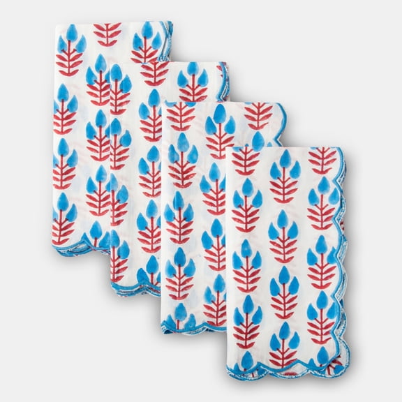 Mela Artisans Meadow Handblocked Napkin Set