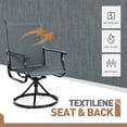 thumbnail image 3 of Suncrown Metal Outdoor Dining Chairs -Set of 4, Gray, 3 of 7