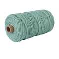 thumbnail image 1 of Jinsinto Macrame Rope, 3mm x 100m Natural Cotton Macrame Yarn, Twine Rope for DIY Braided, Plant Tapestry Flag Hanger Craft Hanging Decoration Gift Wrapping, Light Green, 1 of 5