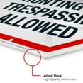 thumbnail image 6 of Private Property Sign, No Hunting or Trespassing Sign, 12x12 Aluminum, 6 of 8