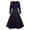 Purple, variant on HNMKIU Halloween Clothes Elegant Lace Dress For Halloween Party With Long Sleeves And Flowing Skirt Purple,XL