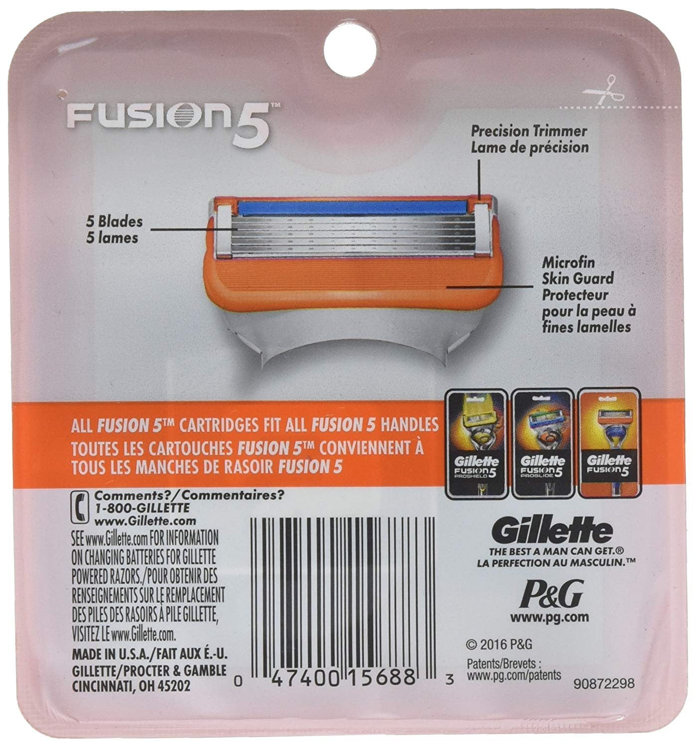 Gillette Fusion 5 Power Cartridges 8 ea (Pack of 6)