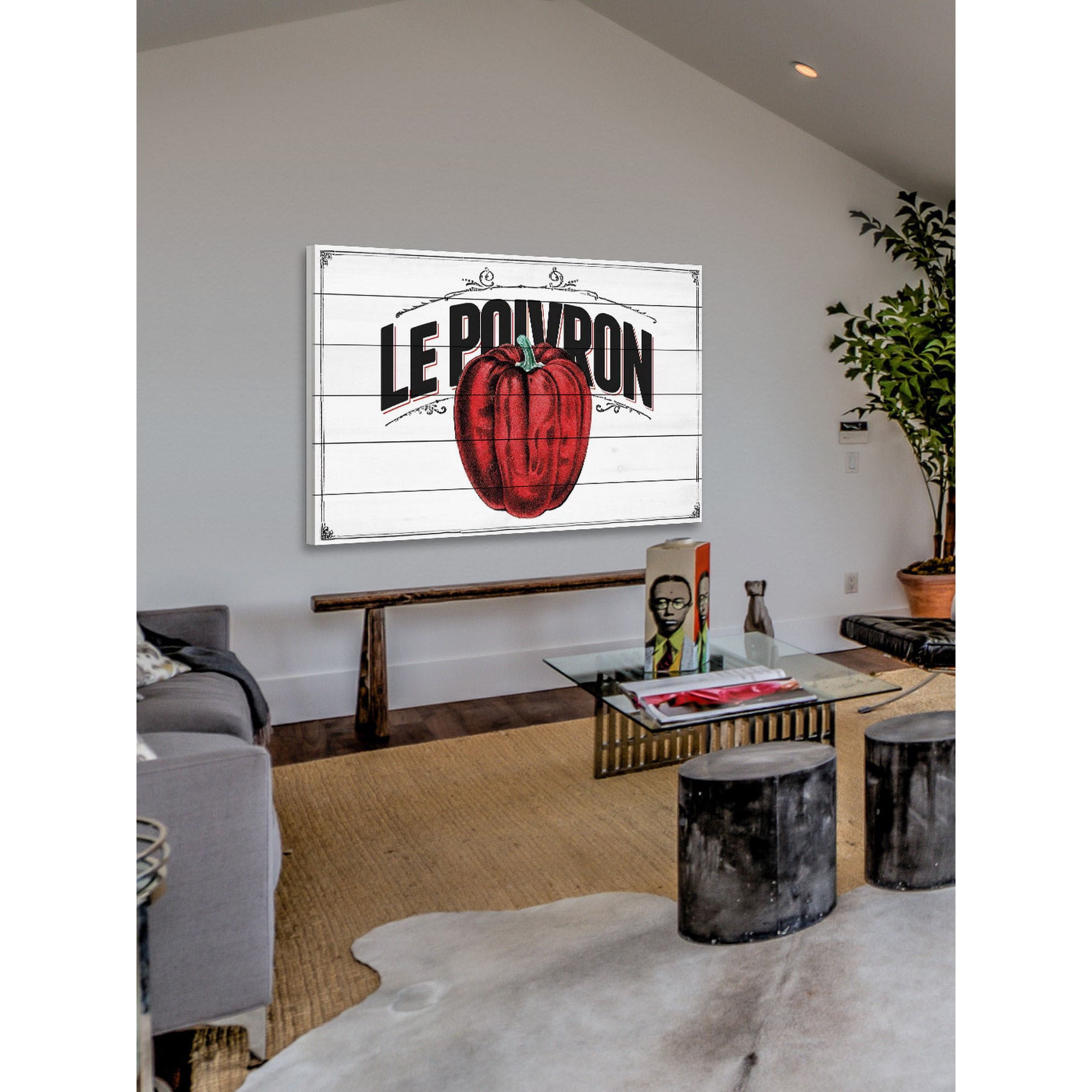 Marmont Hill "French Produce Pepper" Painting Print on White Wood