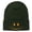 Olive, variant on Happy Smile Face Embroidered Knit Beanie - White OSFM