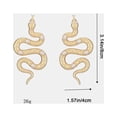 thumbnail image 5 of Fiudx Pendientes En Perla Barroca, Colgante Largos En Diseño de Serpiente de Cobre, Pendientes En Metal Hipoalergénico, Accesorio En Moda para Mujer, Ideal En Cumpleaños, Acabado Pulido Antioxidante., 5 of 5