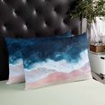 thumbnail image 4 of Navy Blue Pink Throw Pillow Cover 12 x 20 Inch Decorative Pillow Cover Watercolor Abstract Art Coastal Lumbar Pillowcase Seasonal Rectangle Cushion Case for Couch Sofa Bed Living Room, 4 of 7