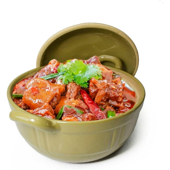 Casserole Clay Pot Heat-resistant Premium Ceramic Bowls Lid Cooking Soup Crock French Onion (50 oz/1500ml)