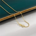 thumbnail image 2 of Cadena simple de plata de ley S925 bañada en oro de 18 quilates con forma de cruz y ondas de agua, cadena de clavícula múltiple con cuerpo lateral, 2 of 5
