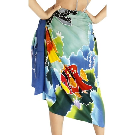 Cool Rayon Fabric Sarong Bathing Suit Wrap Cover ups Womens Swimsuit Swimwear