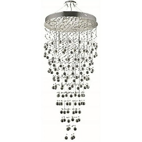 2006 Galaxy Collection Large Hanging Fixture D28in H60in Lt:13 Chrome Finish (Royal Cut Crystal)