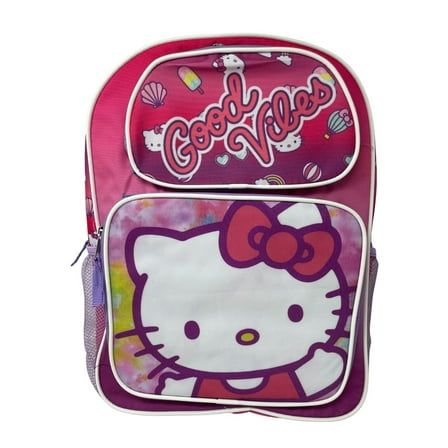 Hello Kitty 16 inches Large School Backpack - Big Face