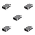 thumbnail image 2 of Seitruly Adaptador tipo C a USB 3.0 a Convertidor de alta eficiencia multifuncional resistente al desgaste para teléfono PC Gris Gris 5piezas, 2 of 6