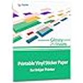 thumbnail image 2 of Gwybkq Glossy Printable Vinyl Sticker Paper For Inkjet Printer 25 Sheets 8.5""X11"" Adhseive White Labels Decal Papers, 2 of 4