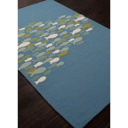 Jaipur Rugs Coastal Lagoon Go Fish Indoor Outdoor Area Rug