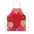 thumbnail image 2 of Valentines Hearts Aprons Red Love Apron Cooking Apron for Kitchen Holiday Apron Adjustable Neck Strap for Women Men Kitchen Accessories, 2 of 3