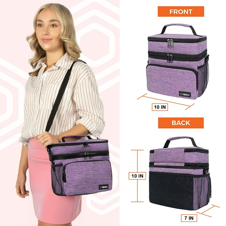 OPUX Insulated Lunch Bag, Dual Compartment Cooler, Leakproof Tote