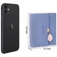 thumbnail image 6 of OUSITAID Wallets for Women Leaf Card Holder Trifold Small Wallets Silm Wallets Zipper Coins Pocket with ID Window, Dark Blue, 6 of 6
