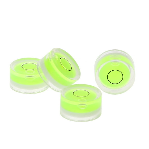 4 Pcs/ pack High Precision Round Bubble Spirit Level Green Surface Levelers