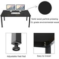 thumbnail image 3 of SogesPower Industrial Rectangle Computer Desk 29.5"H Office Desk Computer Table Sturdy Office Desk Writing Desk, Black, 3 of 7