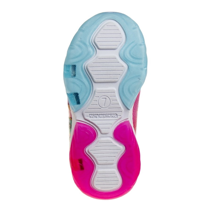 Nickelodeon Paw Patrol Toddler Girls Sneakers W 5 White Lights, Pink Blue, Size 8