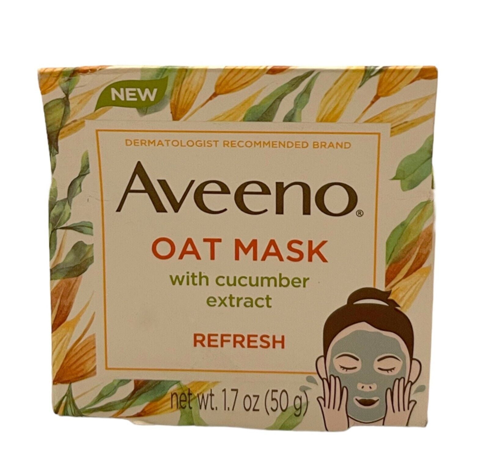 Aveeno Oat Face Mask with Cucumber Extract Refresh Tired Skin