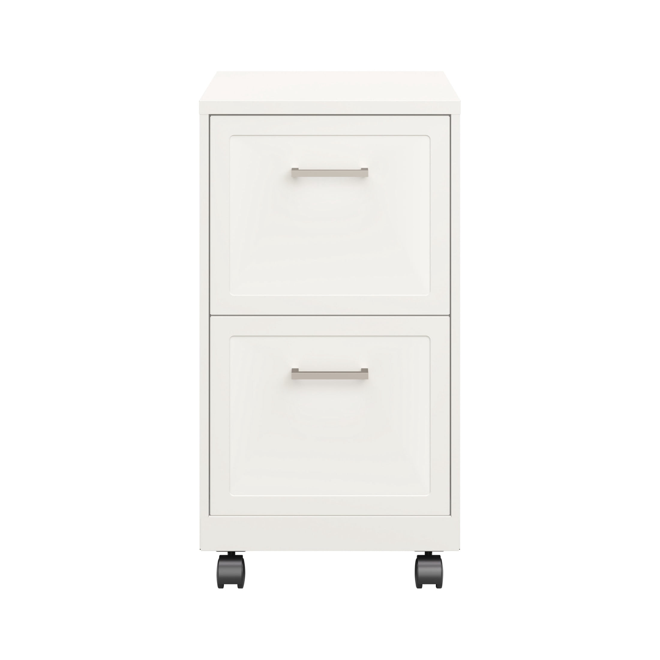 Space Solutions 18" Deep 2 Drawer Mobile Letter Width Vertical File Cabinet, White