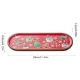 thumbnail image 3 of Large Christmas Wooden Serving Tray With Holiday Print,Red Oval Dessert Platter For Bread,Cookies,Party Snacks And Festive Table Decor, 3 of 6